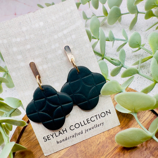 Jade Dangles | Black