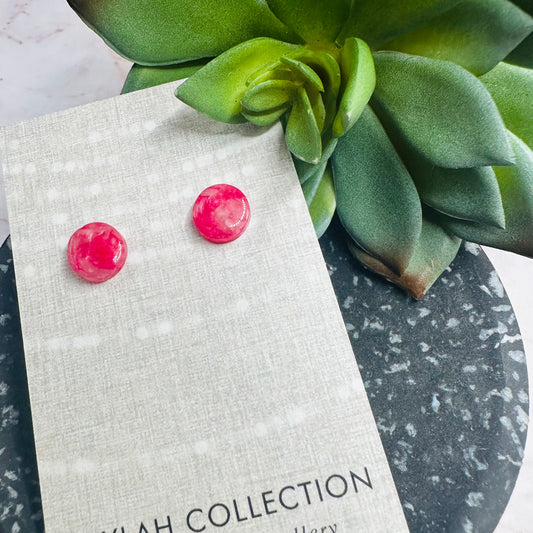 Elsie Studs | Rose Quartz